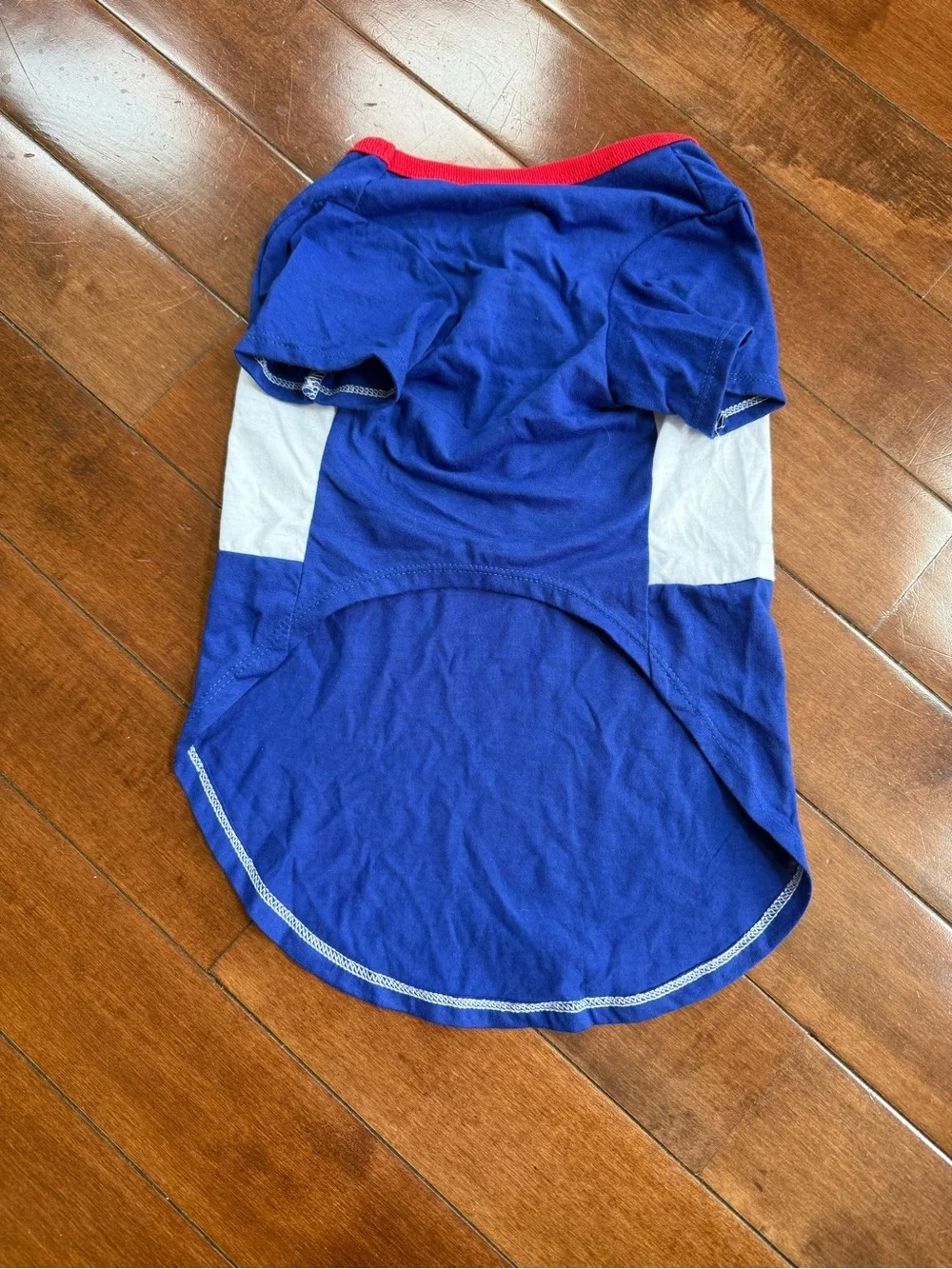 Michaels USA Blue Red & White Patriotic Dog T-Shirt, size Large